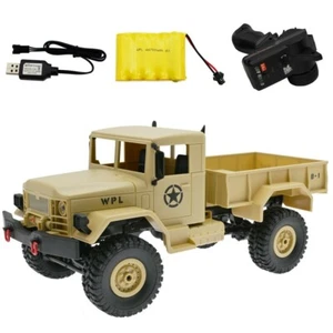 B14 Yellow RC Military Truck 4WD 1/16 Off-road Crawler Toy w/ Controller Battery - Picture 1 of 5