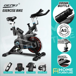 Genki Exercise Bike Magnetic Spin Bike Stationary Bike Home Gym Indoor Cycling - Picture 1 of 12