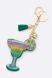 Portachiavi cuscino cocktail tequila strass - Foto 1 di 2