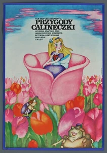 Thumbelina ORIGINAL 1979 Polish Movie Poster - Hans Christian Andersen - Bodnar - Zdjęcie 1 z 1