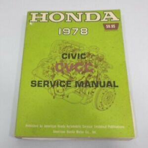 1978 HONDA CIVIC "CVCC" OEM factory service SHOP MANUAL VINTAGE Owners Repair 