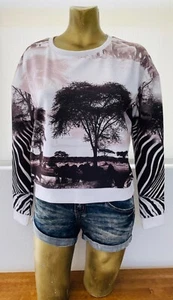 MADISON & BERKELEY Safari Print SWEATSHIRT Large - Picture 1 of 11