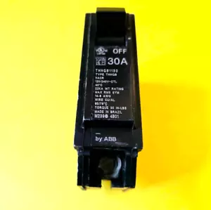 ⚡GENERAL ELECTRIC GE BY ABB THHQB1130 30AMP 120/240VAC 1-POLE CIRCUIT BREAKER⚡ - Picture 1 of 7