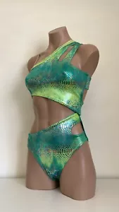 Schminke 👙 Prince jade snake dance set two piece one shoulder top pole-wear - Bild 1 von 15