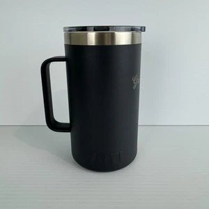 Yeti Rambler 24oz Handle Mug Tumbler Teal Stainless Steel w Slider Lid Grey - Picture 1 of 6