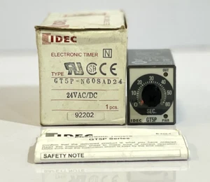 IDEC GT5P-N60SAD24 ELECTRONIC TIMER VOLTAGE 24VAC/DC FREE FAST SHIPPING - Picture 1 of 6