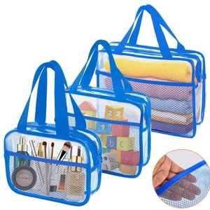 Clear Travel Toiletry Bags 3 Pack Tsa Approved Transparent Makeup Bag For Men Wo - Picture 1 of 9