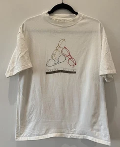 VINTAGE 90s Perry Ellis Eyewear Collection Retro Graphic Promo T-Shirt - XL - Picture 1 of 4
