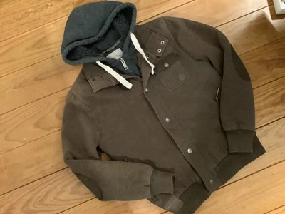 Angelo Litrico C&A Jacke Stoffjacke Kapuze Braun Jungen S ca. 176 gefüttert - Bild 1 von 4