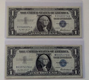US Two, 1957, $1 Silver Certificates, Blue Seal - Picture 1 of 2