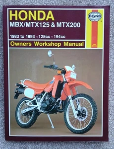 HONDA MBX125F , MTX125RW & MTX200RW (1983-93) OWNERS WORKSHOP MANUAL - Bild 1 von 2
