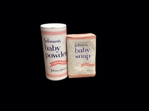 Johnson & Johnson Talc Baby Powder .5oz And Bar Of Soap Travel Size Discontinued - Picture 1 of 6