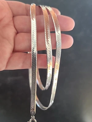 Collar de cadena Danecraft Primavera de plata de ley 925 Italia vintage, LEER Foto 1 de 4