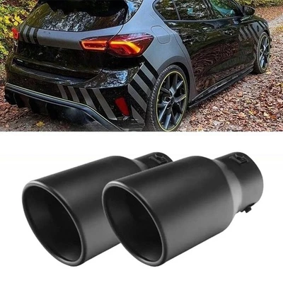 2X Car Exhaust Pipe Tip Rear Throat Muffler Tailpipe For Veloster Hyundai Foto 1 de 4