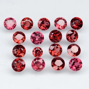 π 5.11ct 17pcs Lot VS-VVS Round Natural Orangish Red Pyrope Garnet - Madagascar - Picture 1 of 4