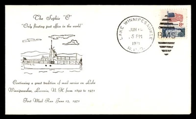 Mayfairstamps EE. UU. 1971 Lake Winnipesaukee RPO Sophie C Cubierta aau_52543 Foto 1 de 2