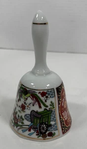 Campana Imari Heritage Mint vera porcellana floreale oro accento Taiwan vintage - Foto 1 di 5