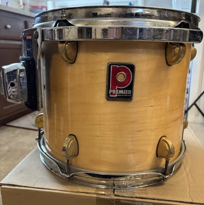 Tambor Tom Premier 75 aniversario 12 pulgadas orejetas doradas y montaje Gibraltar TSS Foto 1 de 4