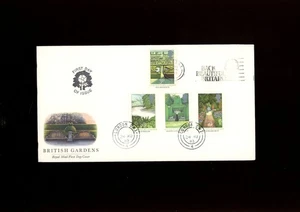 1983 British Gardens Royal Mail FDC Back Beautiful Britain slogan. Cat £45 - Picture 1 of 1