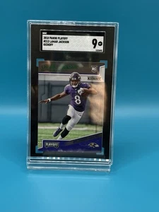 2018 Playoff Lamar Jackson Rookie Kickoff Green SGC 9 - Picture 1 of 2