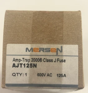 Fusible Mersen Amp-Trap 2000 AJT125N 125A 600V Clase J TOTALMENTE NUEVO - Imagen 1 de 1