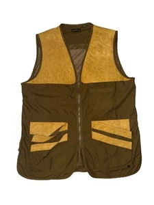 ORVIS Suede Shooting Clay Vest Target Field Hunting Utility Men's size XXL Brown - Picture 1 of 9