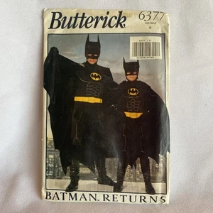 Disfraz Butterick 6377 Batman Returns patrón de costura sin cortar 1992 talla B hombres/niños - Imagen 1 de 4