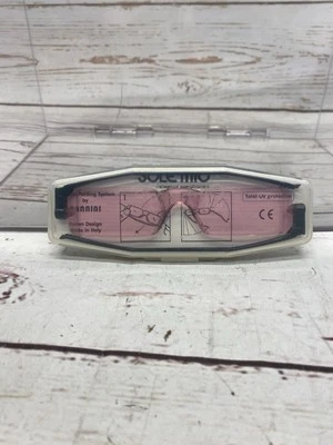 Giorgio Nannini Design Sole Mio Compact Folding Sunglasses Italy Black Pink Lens - Image 1 of 3