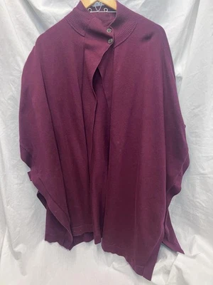 Cárdigan Poncho Banana Republic Gran Tamaño Granate Capa M-L. Usado en Excelente Condición Foto 1 de 4