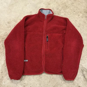 Chaqueta De Colección Años 90 Patagonia Mediana Polar Pila Profunda Cremallera Completa Roja #23023 EE. UU. - Imagen 1 de 10