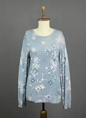 Suéter Pullover Estampado Geométrico Multicolor EMPORIO ARMANI CASHMERE GA Talla M Foto 1 de 4