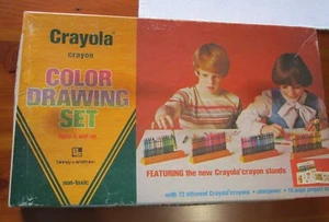 Crayola Crayon Color Drawing Set, Binney & Smith, Vintage 1977, #7720 *RARE - Picture 1 of 5
