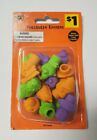 16 Count Vintage Penil Topper Halloween Erasers