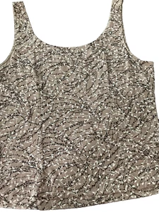 Alex Evenings Pailletten Tank Top Damen XL hellbraun ärmellos U-Ausschnitt - Bild 1 von 5