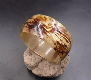 Jonc Armband "Nefer" aus Zebuhorn Senegal - Bild 1 von 2