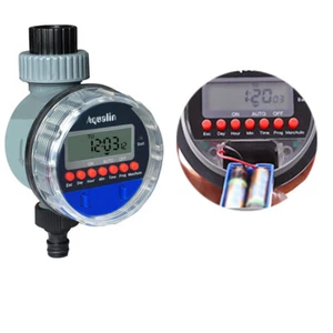 Irrigation Controller Ball Valve LCD Electronic Watering Timer Automatic - Picture 1 of 11