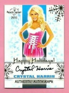                2011 BENCHWARMER CRYSTAL HARRIS HEFNER AUTO CARD NRMT