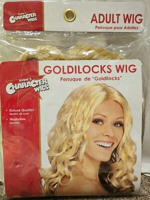 PELUCA RUBÍES RICITOS DE ORO ADULTO ~ TEATRO COSPLAY HALLOWEEN ~ NUEVA EN PAQUETE. Foto 1 de 4