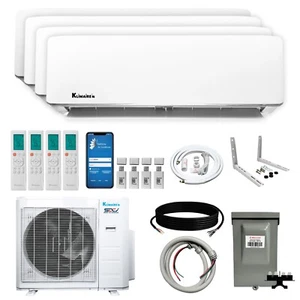 Klimaire 4-Zone Mini-Split Heat Pump AC 36000 BTU (12K+12K+12K+12KBTU) 23.1SEER2 - Picture 1 of 6