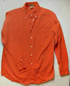 Mens Ruff Hewn Small Long Sleeve Orange Dress Shirt Made In USA - Picture 1 of 17