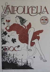 "VALPOLICELLA D.O.C." Affiche originale italienne entoilée Milo MANARA 2006 - Picture 1 of 1