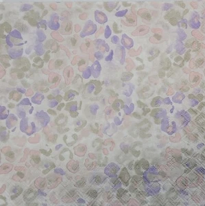 ZWEI individuelle Papier Cocktail Decoupage Servietten - 2302 rosa lila Muster - Bild 1 von 2