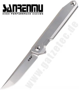 Cuchillo plegable de acero inoxidable Sanrenmu 1161 - hoja tanto plateada 14C28N Betaplus Look - Imagen 1 de 4