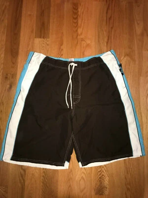 NWT Joe Boxer Men's Board Shorts Surfing Swim Trunks Size XL Brown Blue White - Image 1 of 4