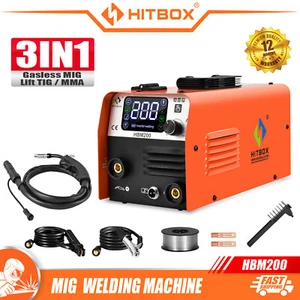 HITBOX MIG MAG Schweißgerät 200A,Fülldraht Schweissgerät Kit fürAnfänger HBM200 - Bild 1 von 10