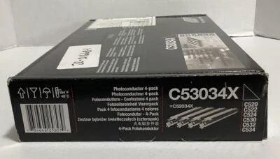 Paquete de 4 fotoconductores negros originales Lexmark C53034X C520 C522 C524 C530 Foto 1 de 2