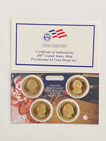 2007 S Presidential Dollar PROOF SET - COINS + COA - FREE SHIPPING!!! Cover