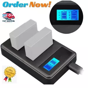 DUAL Camera Battery charger for Canon NB-10L PowerShot G16 G15 G1X SX50 SX40 HS - Picture 1 of 12