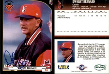 Dwight Bernard Signed 2000 Blueline Q-Cards Indianapolis Indians #2 Card Auto