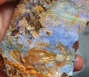 Espécimen áspero de ópalo de roca azul verde natural Winton Lapidario 945 ct australiano - Imagen 1 de 20